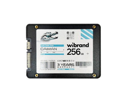 SSD Wibrand Caiman 256GB 2.5" 7mm SATAIII Bulk (WI2.5SSD/CA256GB)