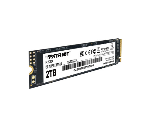 SSD M.2 Patriot P320 2TB NVMe 2280 Gen3.0 x4 3D TLC (P320P2TBM28)