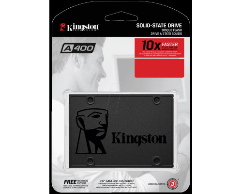 Накопичувач SSD Kingston SSDNow A400 120GB 2.5" SATAIII 3D NAND (SA400S37/120G)