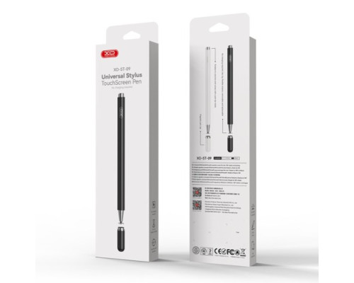 Стілус XO ST-09 Universal touch-sensitive Capacitor Pen(1 built-in spare tip) чорний mag-6920680862610136223
