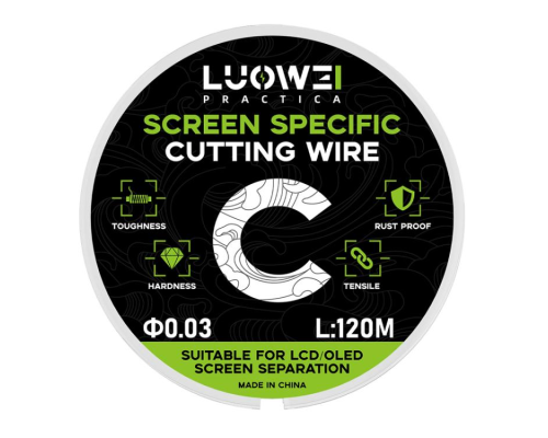 Струна LUOWEI C (120 m, 0.03 mm) для розшаровування дисплейного модуля PLS-00-00143528