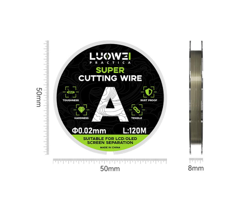 Струна LUOWEI C (120 m, 0.03 mm) для розшаровування дисплейного модуля PLS-00-00143528