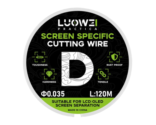 Струна LUOWEI D (120 m, 0.035 mm) для розшаровування дисплейного модуля PLS-00-00143529