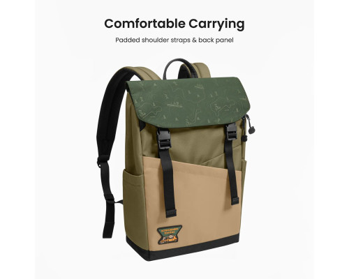 Рюкзак Tomtoc Slash-T64 Flip Laptop Backpack Green 15.6 Inch/18L (T64M1T1GC)