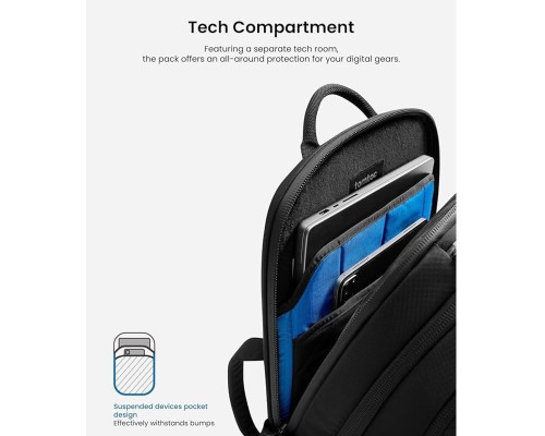 Рюкзак Tomtoc UrbanEX-T65M1 Laptop Backpack Black 17.3 Inch/30L (T65M1D1)