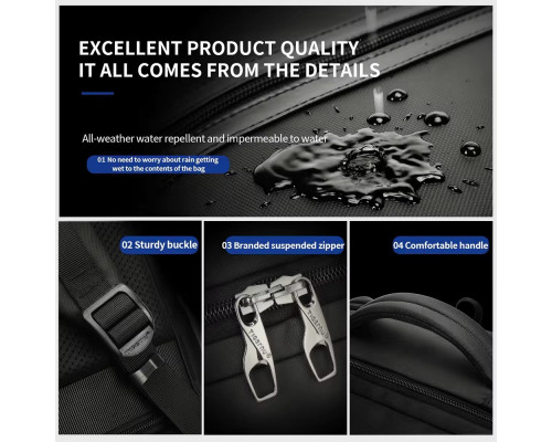 Рюкзак Tigernu T-B9600 15.6" Grey