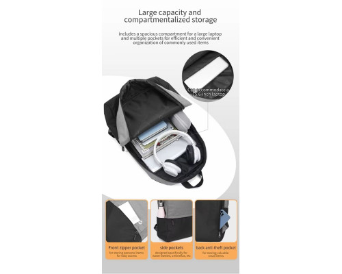 Рюкзак Tigernu T-B9325 15.6" Grey