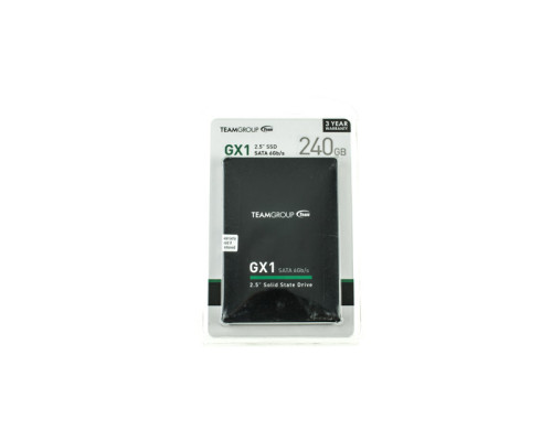 Жорсткий диск 2.5 SSD 240Gb Team GX1 Series, T253X1240G0C101, 3D TLC, SATA-III 6Gb/s, зап/чит. - 400/500мб/с NBB-78535