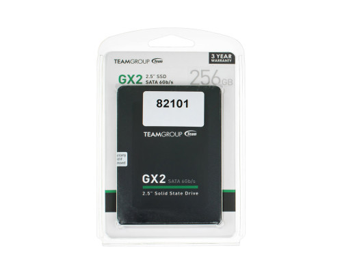 Жорсткий диск 2.5 SSD 256Gb Team GX2 Series, T253X2256G0C101, 3D TLC, SATA-III 6Gb/s, зап/чит. - 400/500мб/с NBB-82101