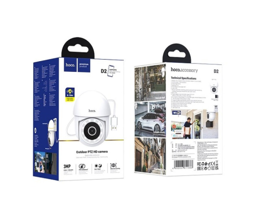 Смарт камера вулична Hoco D2 Wireless white PLS-00-00124265