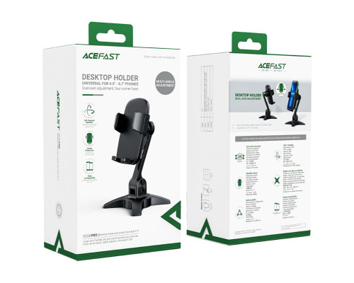 Тримач для мобільного ACEFAST E10 desktop mobile phone back clip holder Black
