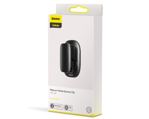 Тримач окулярів Baseus Platinum Vehicle eyewear clip (Paste type) Black ACYJN-A01 mag-695315622009656345