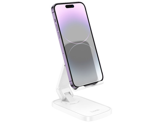 Тримач для мобільного HOCO HD8 Blackfish folding desktop stand White