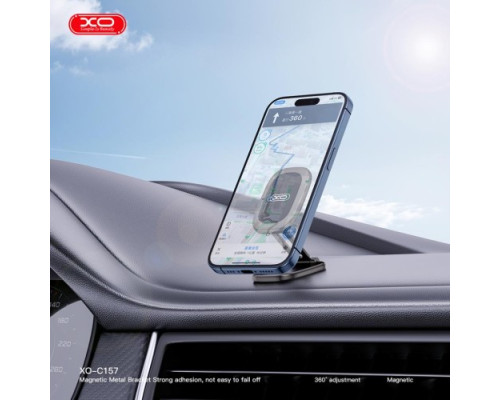 Автотримач XO C157 mini Folding Universal Magnetic Phone Holder Free Accessory Kit чорний mag-6975837581500136235