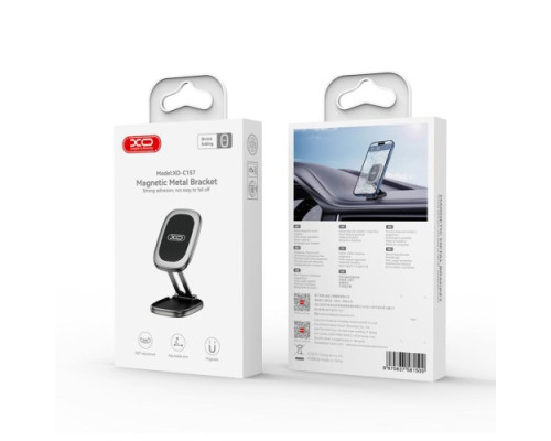 Автотримач XO C157 mini Folding Universal Magnetic Phone Holder Free Accessory Kit чорний mag-6975837581500136235