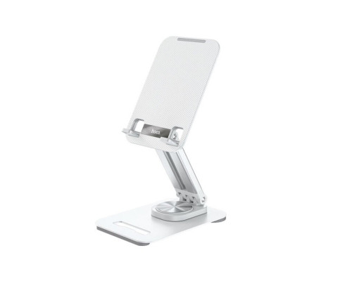 Тримач для мобільного HOCO PH48 Fun dual axis 360 rotating tablet desktop holder White