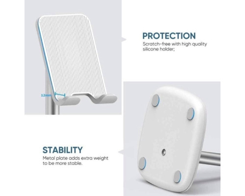 Тримач для телефона UGREEN LP177 Desktop Phone Stand (Silver)(UGR-60343)