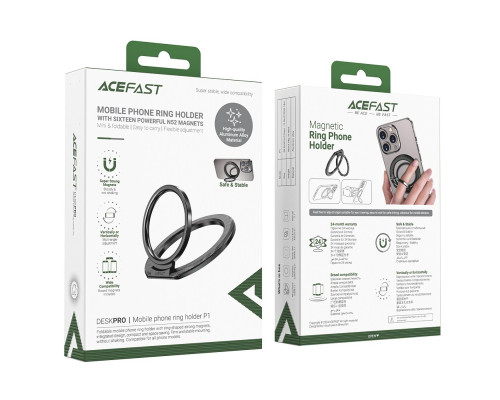 Тримач для мобільного ACEFAST P1 mobile phone ring holder Black