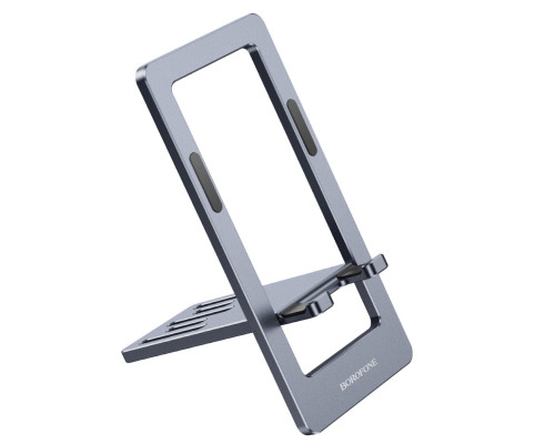 Тримач для мобільного BOROFONE BH112 Kerry metal folding desktop stand Metal Gray