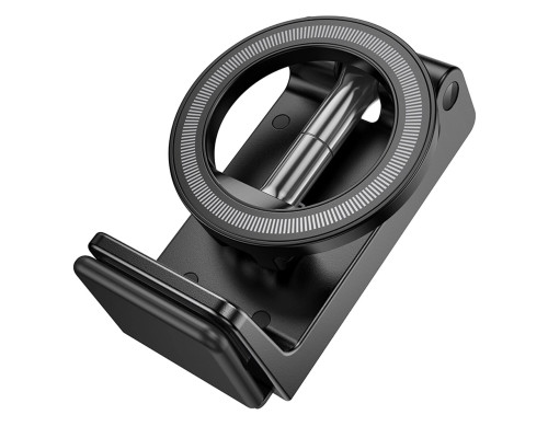 Тримач для телефона HOCO H62 Nimble ring magnetic travel stand Black (6942007639248)