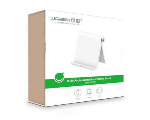 Тримач для телефонапланшету UGREEN LP115 Multi-Angle Adjustable Portable Stand for iPad (White) (UGR-30485)