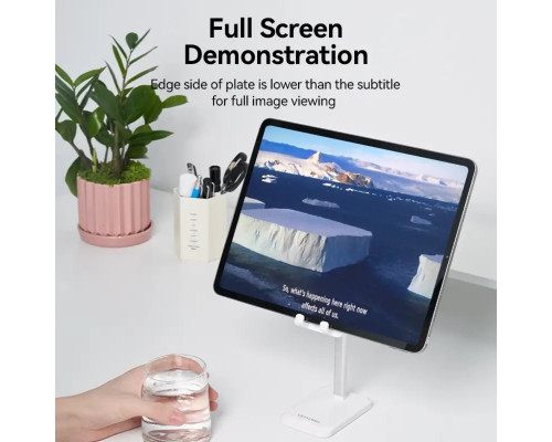 Тримач для телефону Height Adjustable Desktop Cell Phone Stand White Aluminum Alloy Type (KCQW0)