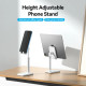 Тримач для телефону Height Adjustable Desktop Cell Phone Stand White Aluminum Alloy Type (KCQW0)
