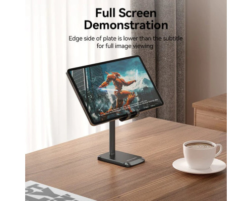Тримач для телефону Height Adjustable Desktop Cell Phone Stand Black Aluminum Alloy Type (KCQB0)