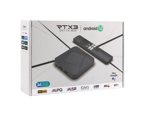 Смарт ТВ-приставка RT-X3 4/32Gb 4K HDR10+ Чорний ma38203_3667866