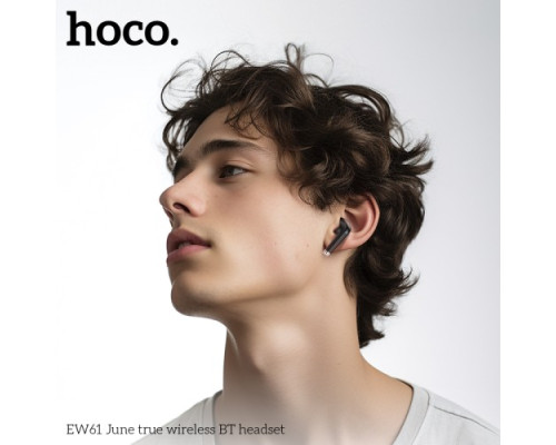 Навушники бездротові HOCO EW61 June true wireless BT5.3/7hours Milky White mag-6942007617581137219