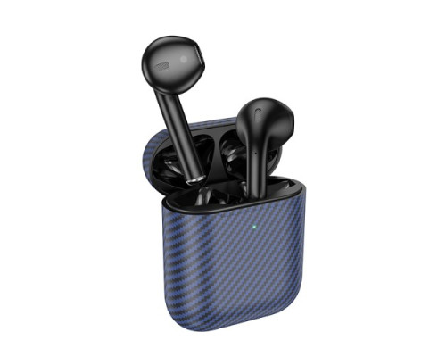 Навушники бездротові HOCO EW41 Plus True wireless stereo headset CARBON ver. BT5.3/6hours Blue mag-6942007623308137337