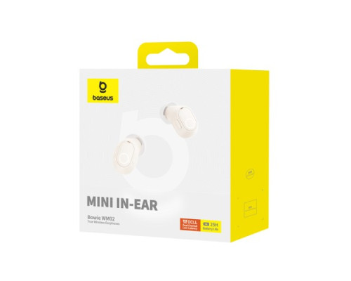 Навушники Baseus Bowie WM02 True Wireless Earphones creamy-white NGTW370202 mag-693217262845156115