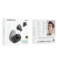 Навушники бездротові BOROFONE BW54 Lucky true wireless BT headset TWS чорні mag-6941991111334145945
