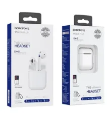 Навушники бездротові BOROFONE BE30 Plus TWS білі mag-6941991114625144898