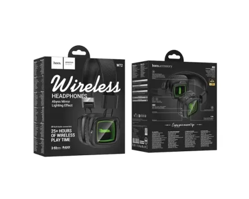 Навушники бездротові HOCO W72 Earl abyss mirror BT headphones black mag-6942007680585154160