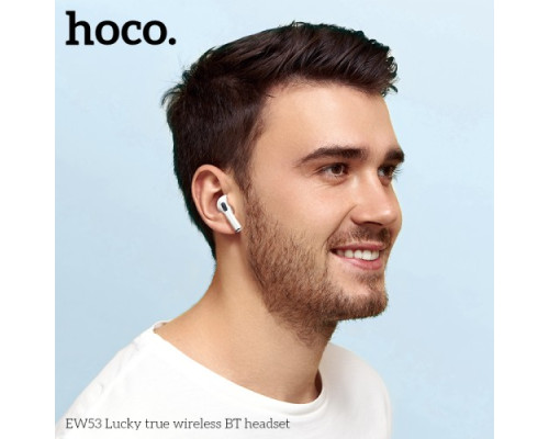 Навушники бездротові HOCO EW53 Lucky true wireless BT headset White mag-6942007600545135637