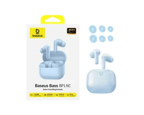 Навушники Baseus Bass BP1 NC In-Ear True Wireless Earbuds Blue A0010706 mag-6953156213005154222
