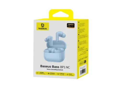 Навушники Baseus Bass BP1 NC In-Ear True Wireless Earbuds Blue A0010706 mag-6953156213005154222