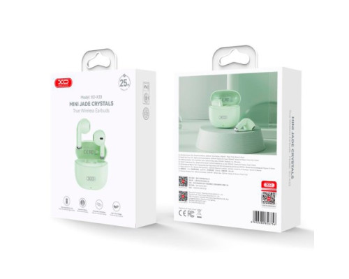 Навушники бездротові XO X33 Yu Jing TWS Bluetooth Headset Зелені mag-6920680856756134698