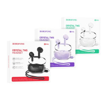 Навушники бездротові BOROFONE BW46 Ice flake true wireless BT headset TWS фіолетові mag-694199111039929798
