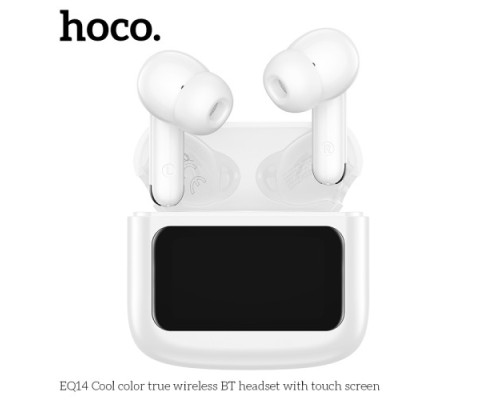 Навушники бездротові HOCO EQ14 Cool color true wireless BT headset with touch screen White mag-6942007644112142613