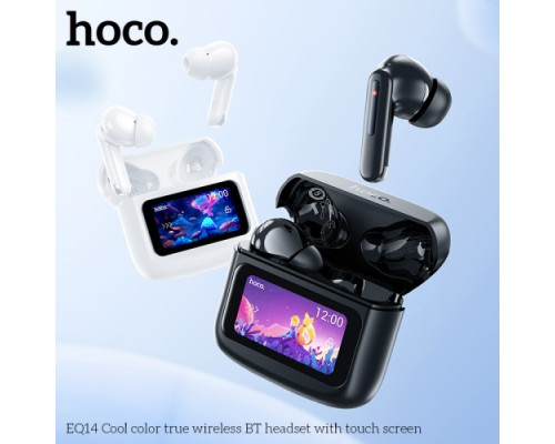 Навушники бездротові HOCO EQ14 Cool color true wireless BT headset with touch screen White mag-6942007644112142613