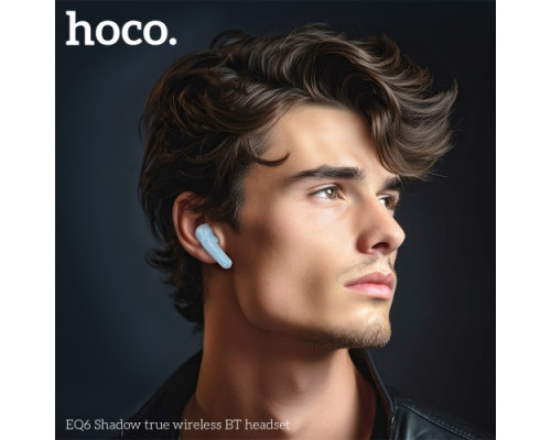 Навушники бездротові HOCO EQ6 Shadow true wireless BT5.3/7hours Milky White mag-694200760472732782
