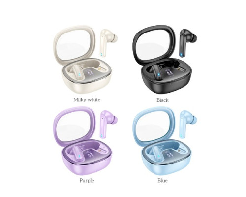 Навушники бездротові HOCO EQ6 Shadow true wireless BT5.3/7hours Milky White mag-694200760472732782