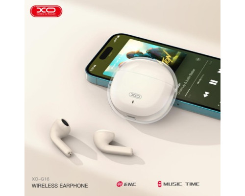 Навушники бездротові XO G16 Bluetooth headset Білі mag-692068084551418860
