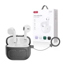 Навушники бездротові XO X26 graphic TWS Bluetooth earphones with silicone case and lanyard Чорні mag-6920680846351147252