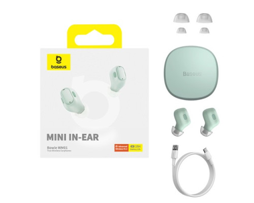 Навушники Baseus Bowie WM01 True Wireless Earphones Green NGTW370006 mag-693217262842054394