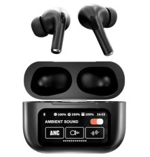Навушники AirPods A9 Pro TouchScreen ANC/ENC Black mag-2000001532041137472