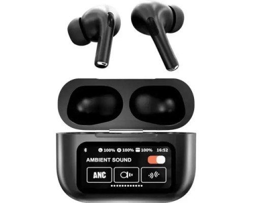 Навушники AirPods A9 Pro TouchScreen ANC/ENC Black mag-2000001532041137472