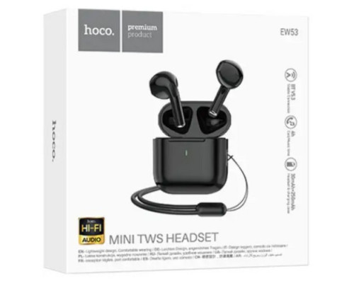 Навушники бездротові HOCO EW53 Lucky true wireless BT headset Black mag-694200760053860514